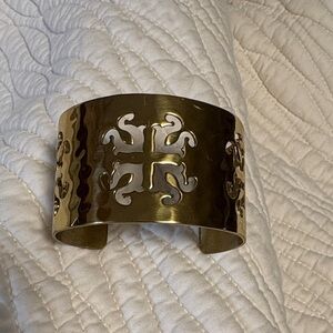 Rustic Cuff Gold Cutout Bracelet